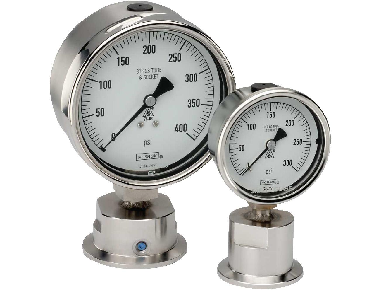 Heavy Duty Sanitary Pressure Gauge - 3-A | NOSHOK 10 Series