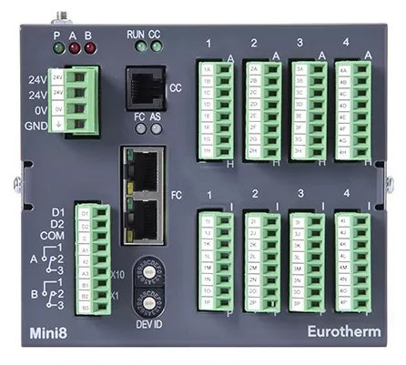 Modular DIN Rail Controller - High Density I/O | Eurotherm Mini8