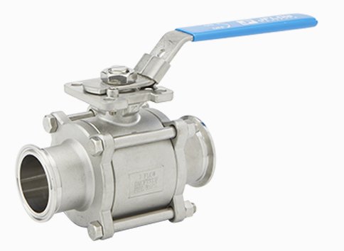 JFlow Controls DM7300 Sanitary Three-Piece Ball Valve - 3A Certified, -20 to 600°F
