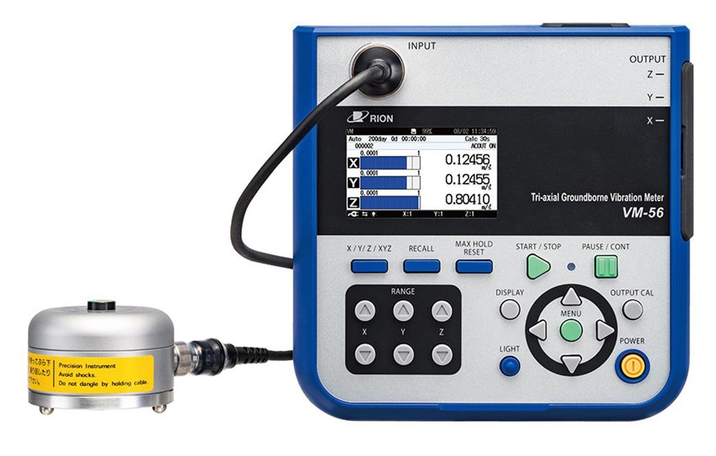 Tri-axial Groundborne Vibration Meter - 0.5-315Hz | Rion VM-56