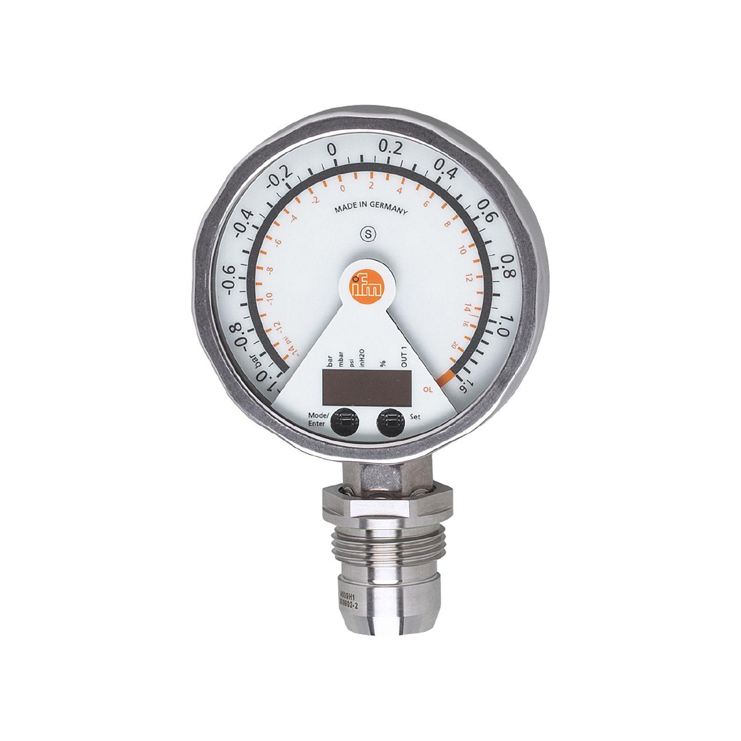 Pressure Sensor with Multicolor LED Ring - IO-Link | ifm PG Series