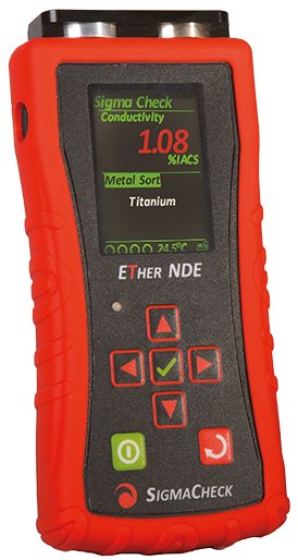 Eddy Current Conductivity Tester - 0.5-110% IACS, 60-960kHz | ETher NDE SigmaCheck-2