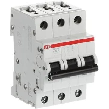 Three‑Phase Motor Protection in 3 Modules – ABB S203-K16 K Curve 16 A