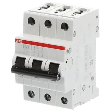 Three‑Phase Motor Protection in 3 Modules – ABB S203-K16 K Curve 16 A