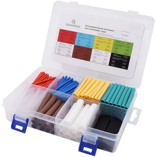 3:1 Heat Shrink Tubing Kit – 350pcs Colorful Adhesive Lined (Waterproof) | QUADRIOS 1807CA007