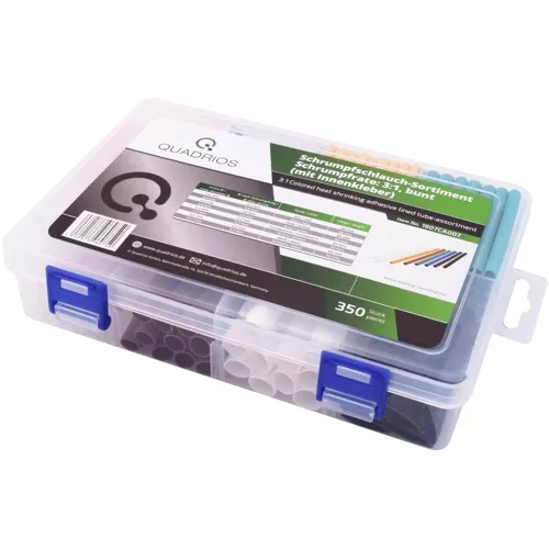 3:1 Heat Shrink Tubing Kit – 350pcs Colorful Adhesive Lined (Waterproof) | QUADRIOS 1807CA007