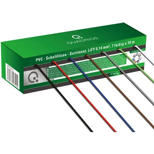 0.14 mm² PVC Stranded Wire Kit – 7 Colors 1.3 mm | QUADRIOS 19011CA084
