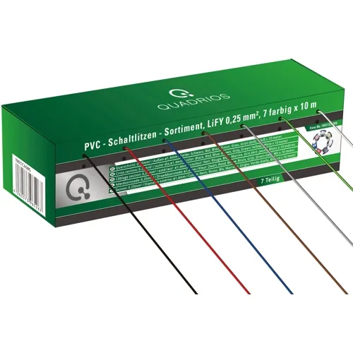0.25 mm² PVC Stranded Wire Kit – 7 Colors 1.4 mm | QUADRIOS 19011CA085