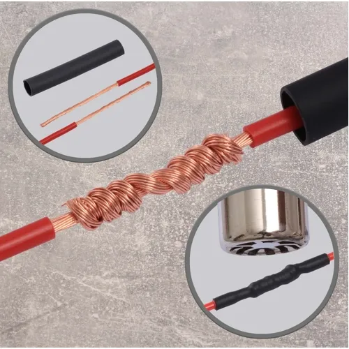 2:1 Heat Shrink Tubing Kit – 800pcs Black/Red Assortment (1.5-12mm) | QUADRIOS 1905CA062