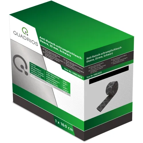Heavy-Duty 2:1 Heat Shrink Tubing - 35/20mm Black PE 1.6m for Large Cables | QUADRIOS 1908CA070