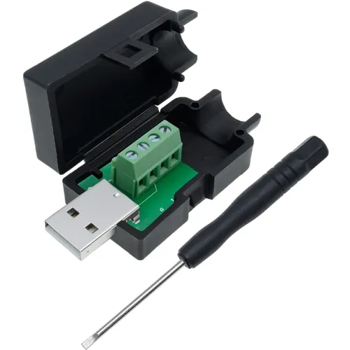 USB 2.0 Type-A Plug Kit – 4-Pin Screw Terminal Field Assembly | QUADRIOS 2001C198