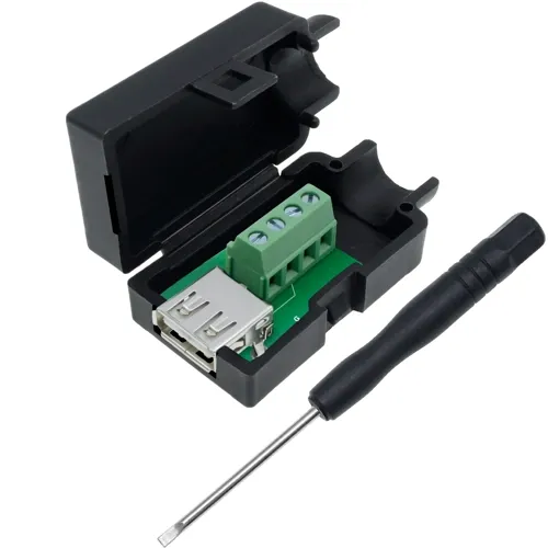USB 2.0 Type-A Socket Kit – 4P Screw | QUADRIOS 2001C199