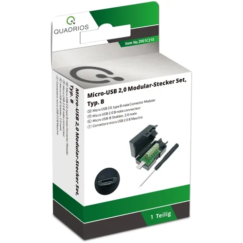 USB 2.0 Micro-B Plug Kit – 5P Screw | QUADRIOS 2001C210