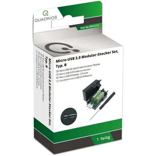 USB 3.0 Micro-B Plug Kit – 10P Screw Terminal | QUADRIOS 2001C212