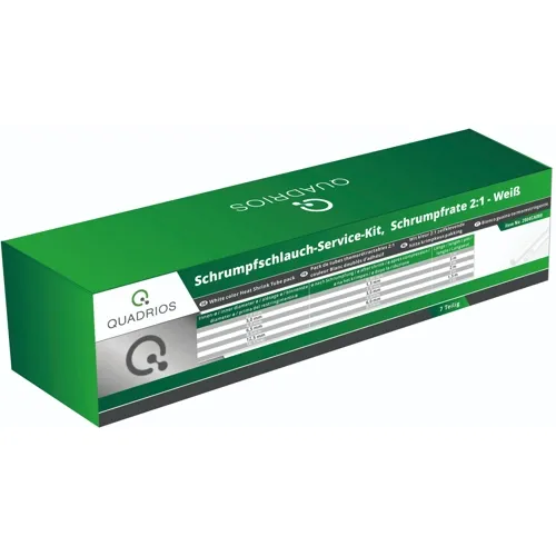2:1 Heat Shrink Tubing Kit – 7 Rolls White PE (2-16.5mm) | QUADRIOS 2004CA099