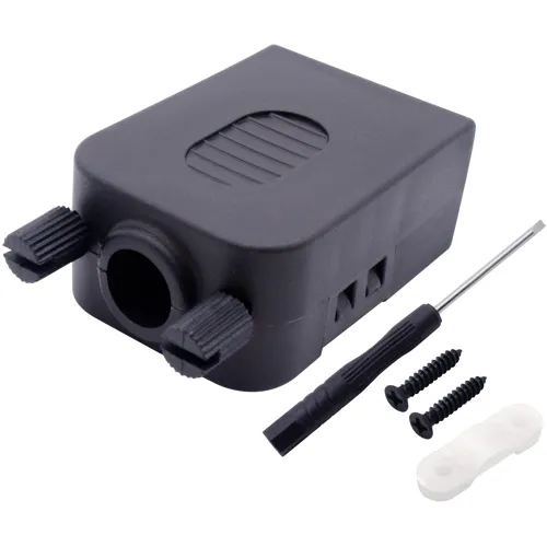 D-Sub 9-Pin Male Connector Kit with Housing – Straight Screw Connection | QUADRIOS 2010C248