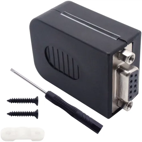 D-Sub 9-Pin Female Connector Kit with Housing – Straight Screw Connection (Screw Locking) | QUADRIOS 2010C249