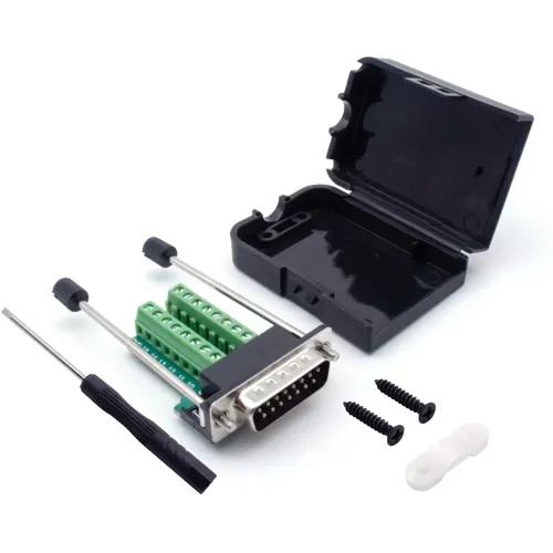 15-Pin D-Sub Male Kit – Screw Terminal, Screw Locking | QUADRIOS 2010C252