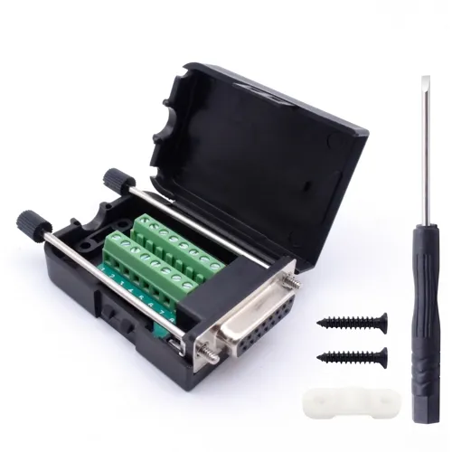 15-Pin D-Sub Female Kit – Screw Terminal, Screw Locking | QUADRIOS 2010C253