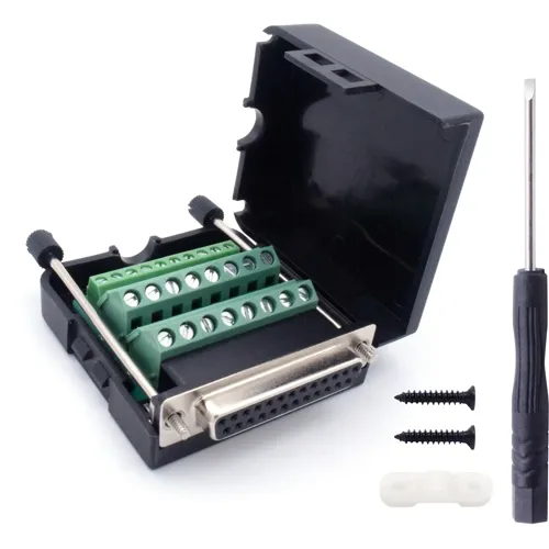 25-Pin D-Sub Female Kit – Screw Terminal, Screw Locking | QUADRIOS 2010C261