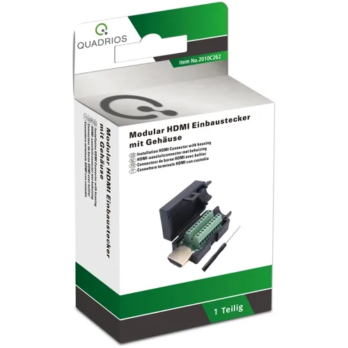 HDMI Type A Connector Kit – 20-Pin Screw Terminal for Field Assembly | QUADRIOS 2010C262