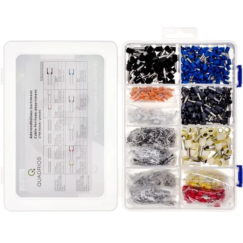 Wire End Ferrule Kit - 2700pcs Insulated & Non-Insulated 0.5-10mm² | QUADRIOS 201711C002