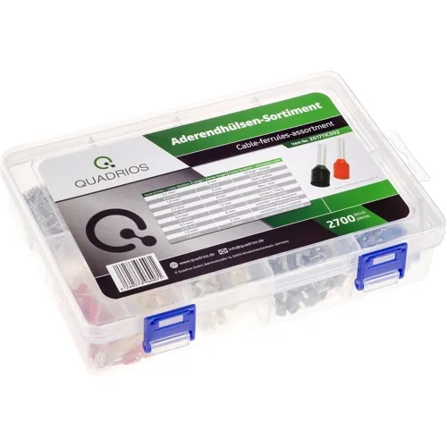 Wire End Ferrule Kit - 2700pcs Insulated & Non-Insulated 0.5-10mm² | QUADRIOS 201711C002
