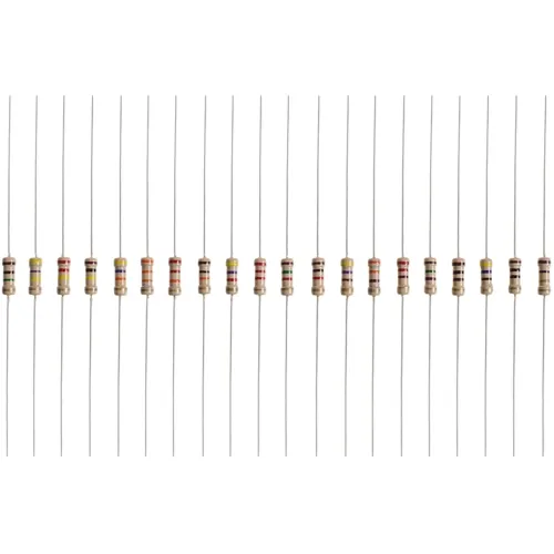 400pcs 0.5W Carbon Film Resistor Kit – 20 Values, ±5% for Power-Conscious Prototyping | QUADRIOS 201711P003
