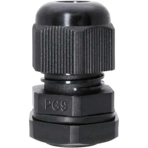 PG9 IP68 Black Cable Gland Kit - 8pcs for 4-8mm Clamping Range | QUADRIOS 2102CA118