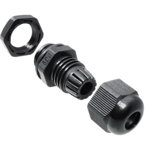 PG9 IP68 Black Cable Gland Kit - 8pcs for 4-8mm Clamping Range | QUADRIOS 2102CA118