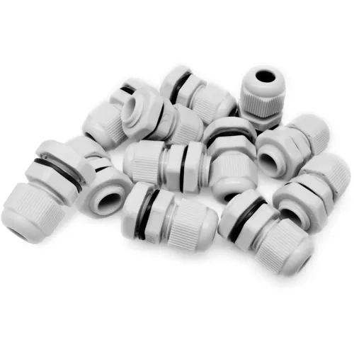 PG7 Light Grey Cable Gland Kit – 12pcs 3-6.5mm IP68 Waterproof | QUADRIOS 2102CA120