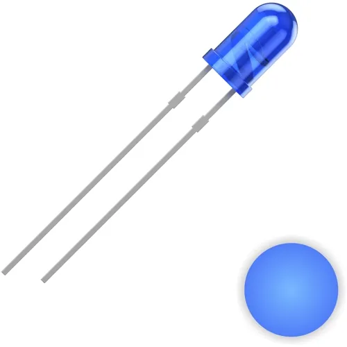 LED 3mm Blue 460nm 1300mcd 30° THT | QUADRIOS 2111O151