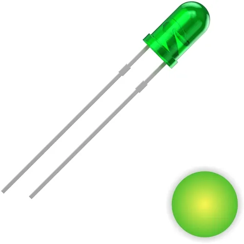 LED 3mm Green/Yellow 569nm 700mcd 30° THT | QUADRIOS 2111O153