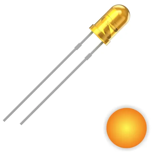 LED 3mm Yellow 590nm 700mcd 30° THT | QUADRIOS 2111O154