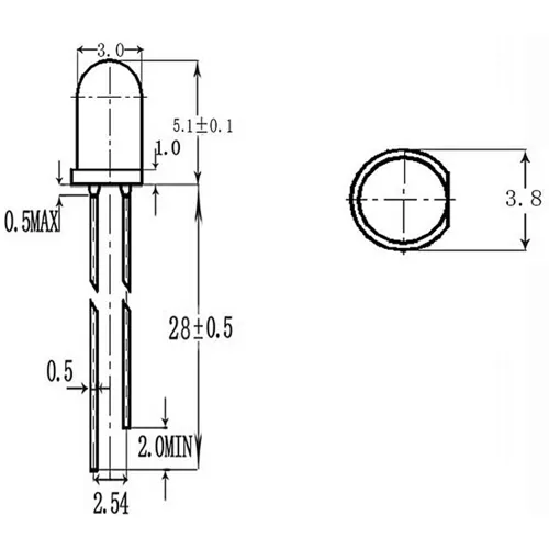 LED 3mm Yellow 590nm 700mcd 30° THT | QUADRIOS 2111O154