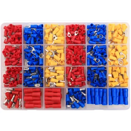 500pc Crimp Connector Kit – Fork, Ring, Receptacle, Plug Assortment | QUADRIOS 22C424