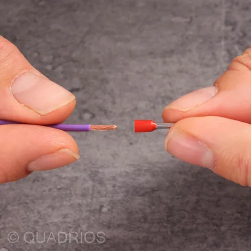 Insulated Wire End Ferrule 0.75 mm² – Professional Termination for Stranded Conductors | QUADRIOS 22C426