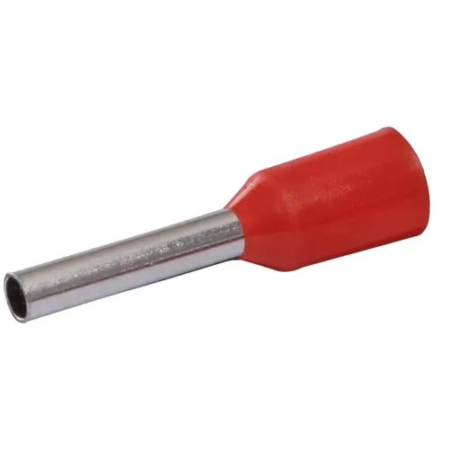 100pcs Red Insulated Ferrules 1.0mm² – DIN Standard Bootlace Terminals | QUADRIOS 22C427