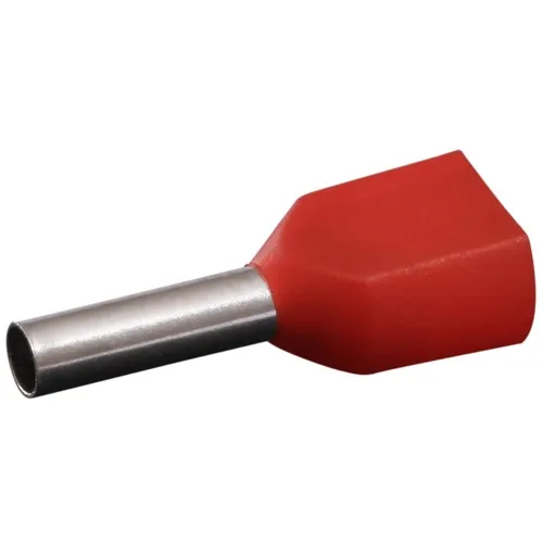 Insulated Twin Wire Ferrule - 2 x 1.0 mm² Red for Parallel Connections | QUADRIOS 22C435
