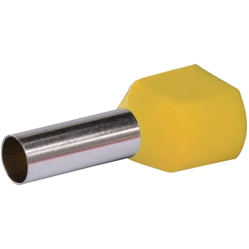 Insulated Twin Wire Ferrule 6.0 mm² – High-Current Dual Termination for Efficient Power Distribution | QUADRIOS 22C439