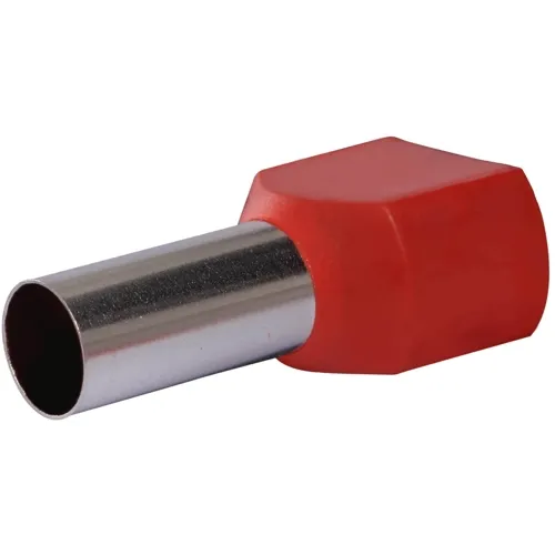 Insulated Twin Wire Ferrule - 2 x 10 mm² Red for High-Current Parallel Feeds | QUADRIOS 22C440