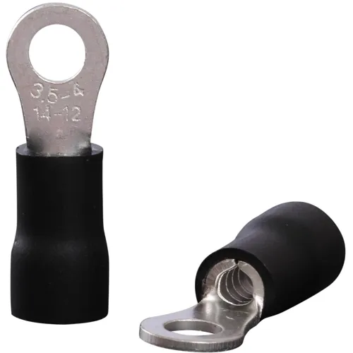 2.5-4.0mm² M4 Black Insulated Ring Cable Lug | QUADRIOS 22C451