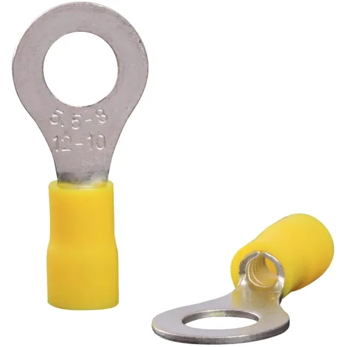 4.0-6.0mm² M8 Yellow Insulated Ring Cable Lug | QUADRIOS 22C459