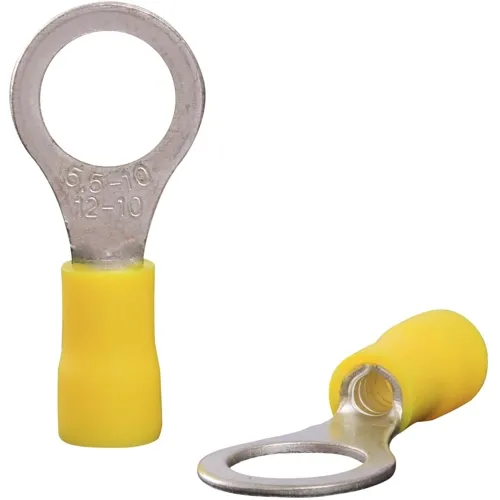 4.0-6.0mm² M10 Yellow Insulated Ring Cable Lug | QUADRIOS 22C460