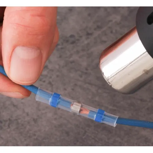 100pcs Solder Connector with Heat Shrink – 0.25-0.34 mm² White 26mm | QUADRIOS 22C461