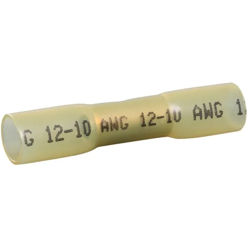 4.0-6.0mm² AWG 12-10 Yellow Heat Shrink Butt Connector - Waterproof Crimp Splice | QUADRIOS 22C465