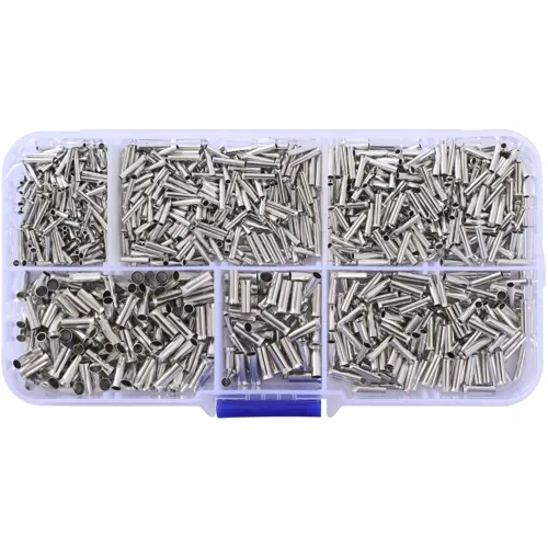 1000pcs Uninsulated Ferrule Kit – 0.5 to 2.5mm² Bootlace Terminals | QUADRIOS 22C485