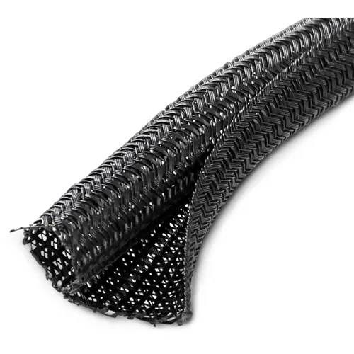 Self Closing Braided Sleeve – 3mm ID 3-4mm Range Black Polyester | QUADRIOS 22CA162