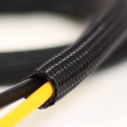 Self Closing Braided Sleeve – 25mm ID 25-26mm Range Black Polyester | QUADRIOS 23CA170