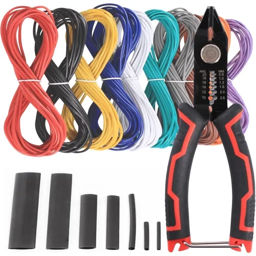 0.25 mm² 10-Color Wire Kit with Cutter and 100 Heat Shrink Tubes | QUADRIOS 23T039
